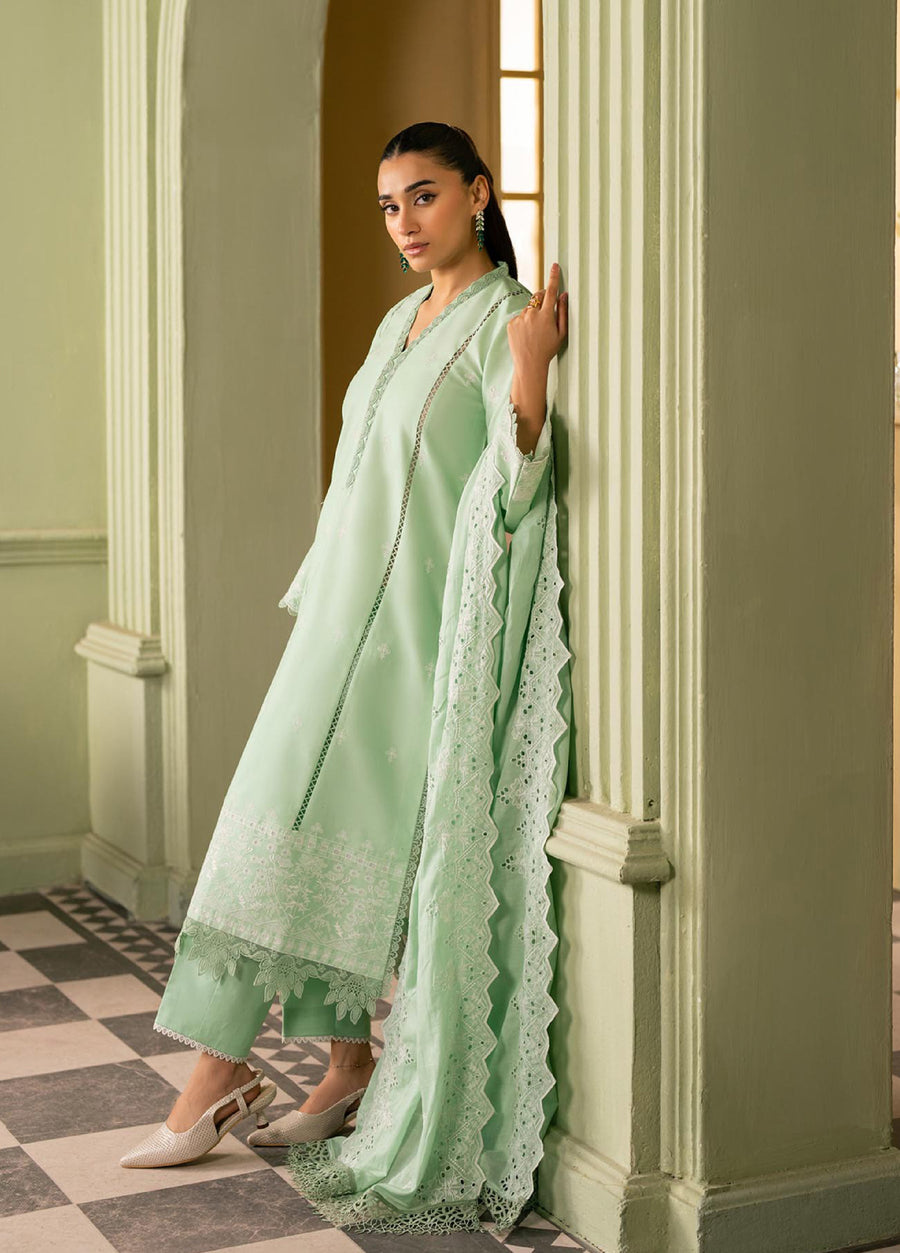 Raha by RajBari Premium Chikankari Embroidered Lawn Unstitched 3Pc Suit D-05