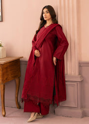 Raha by RajBari Premium Chikankari Embroidered Lawn Unstitched 3Pc Suit D-06