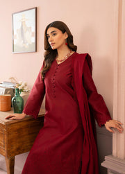 Raha by RajBari Premium Chikankari Embroidered Lawn Unstitched 3Pc Suit D-06