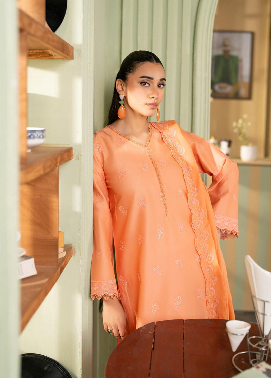 Raha by RajBari Premium Chikankari Embroidered Lawn Unstitched 3Pc Suit D-07