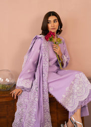 Raha by RajBari Premium Chikankari Embroidered Lawn Unstitched 3Pc Suit D-09