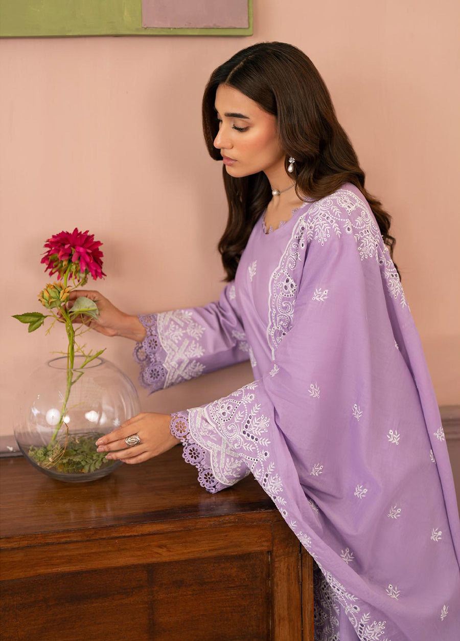 Raha by RajBari Premium Chikankari Embroidered Lawn Unstitched 3Pc Suit D-09