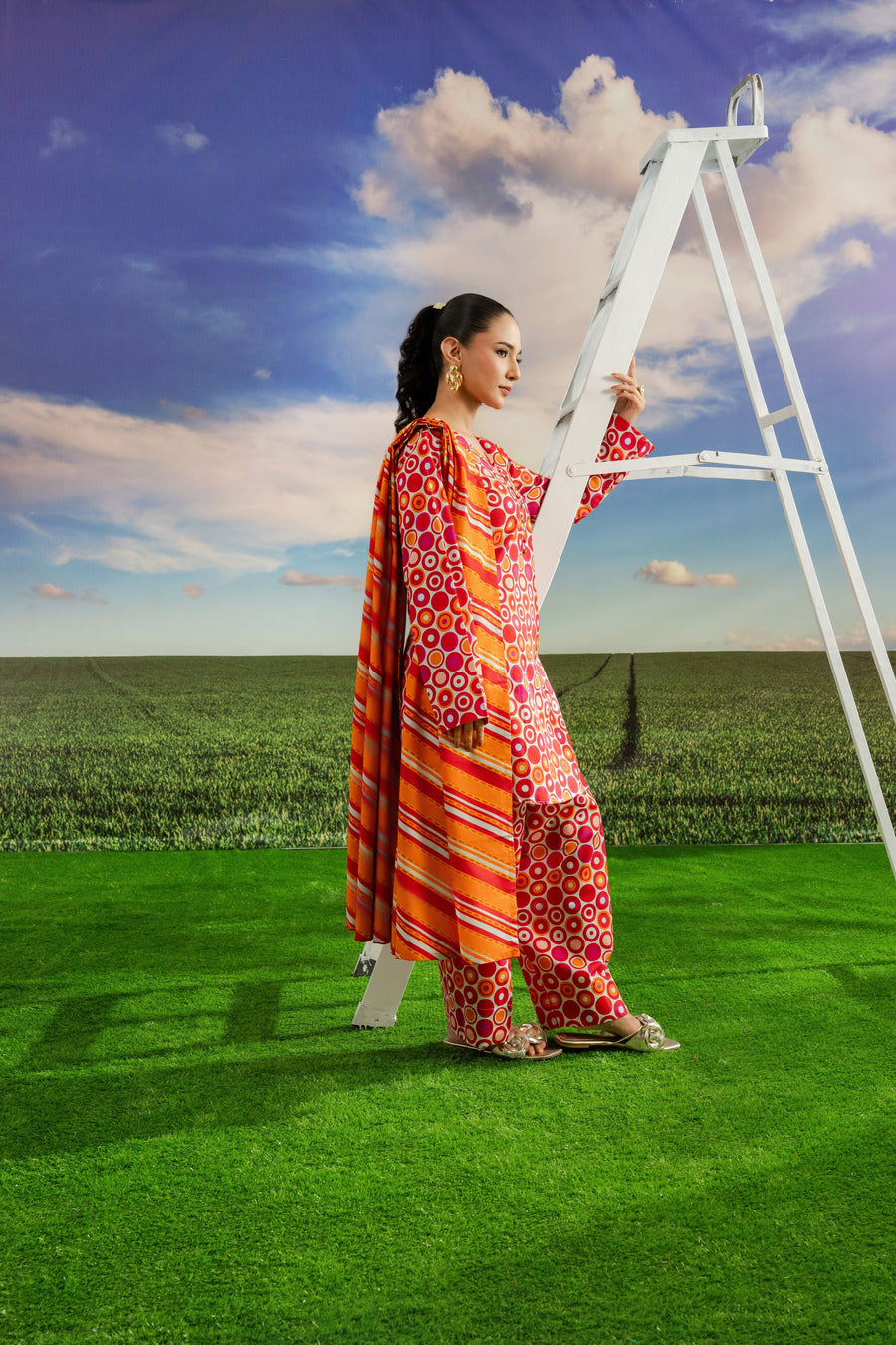 Feathers Dosti Digital Printed Khaddar Unstitched 3Pc Suit RELINE-FT577