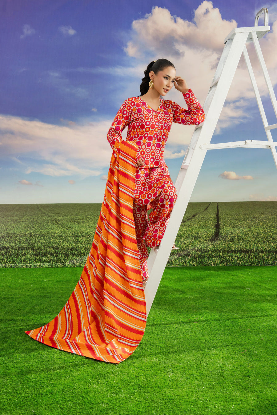 Feathers Dosti Digital Printed Khaddar Unstitched 3Pc Suit RELINE-FT577