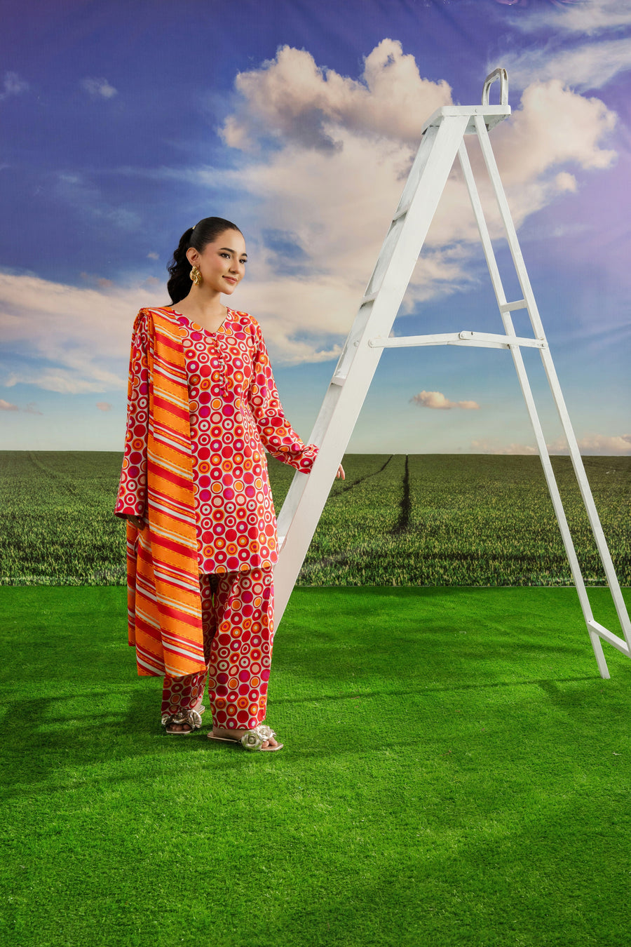 Feathers Dosti Digital Printed Khaddar Unstitched 3Pc Suit RELINE-FT577