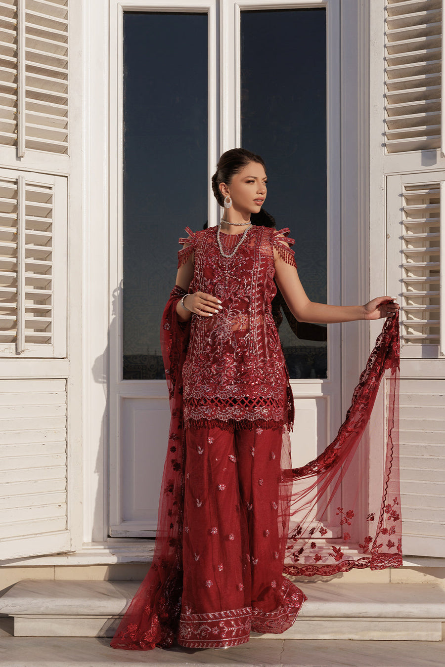 Lumiere By Saira Rizwan Embroidered Net Unstitched 3Pc Suit SR-06