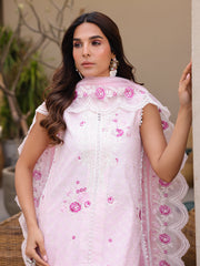 Faiza Faisal Marine Embroidered Luxury Lawn Unstitched 3Pc Suit - RENA
