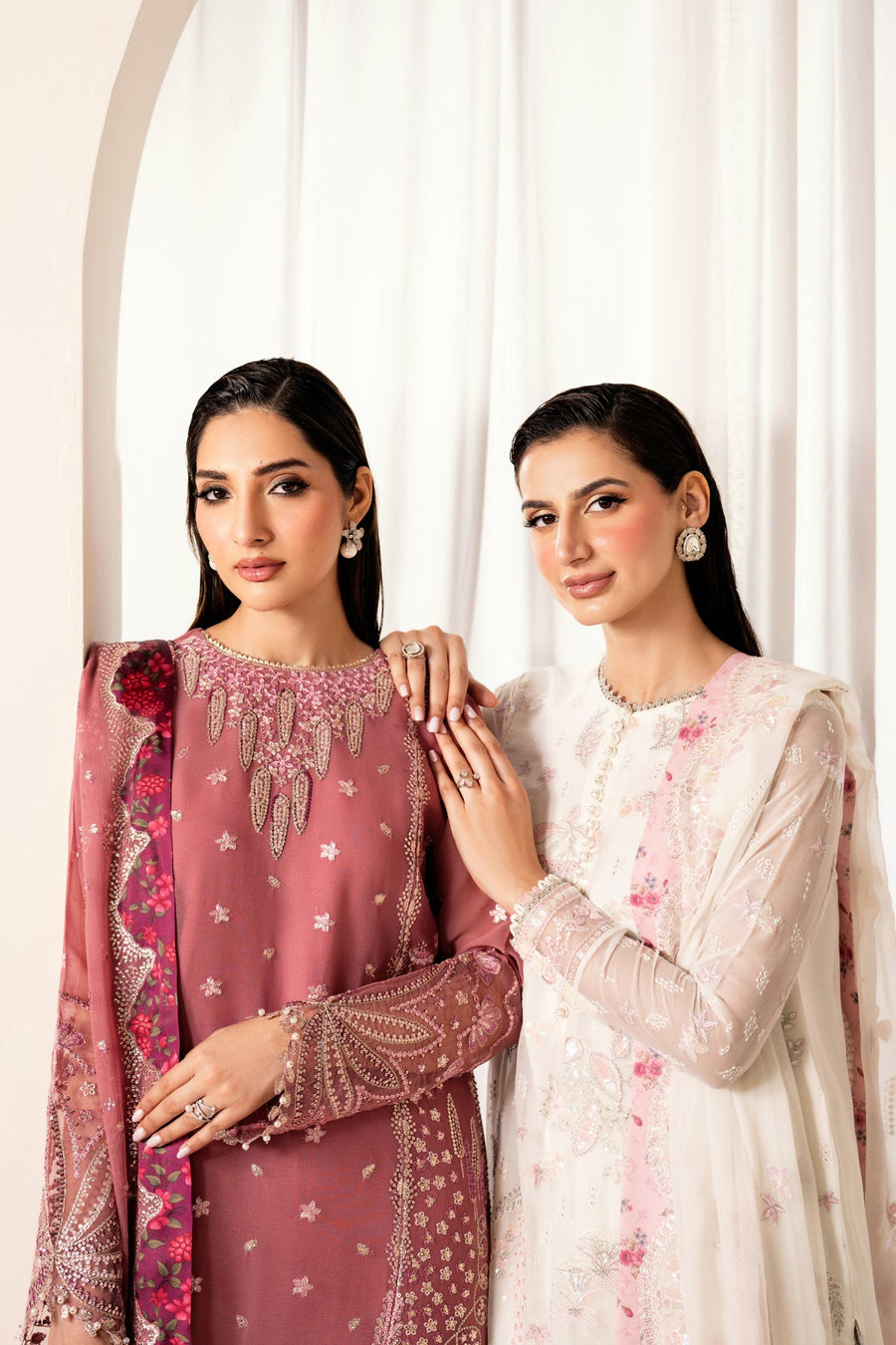 Xenia Formals Embroidered Chiffon Unstitched 3Pc Suit XF-970 REVE