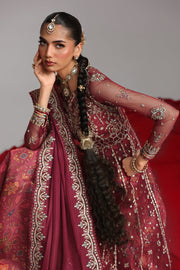 Qalamkar Shadmaani Embroidered Net Unstitched 3Pc Suit RH-01 JAHAN