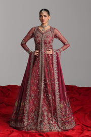 Qalamkar Shadmaani Embroidered Net Unstitched 3Pc Suit RH-01 JAHAN