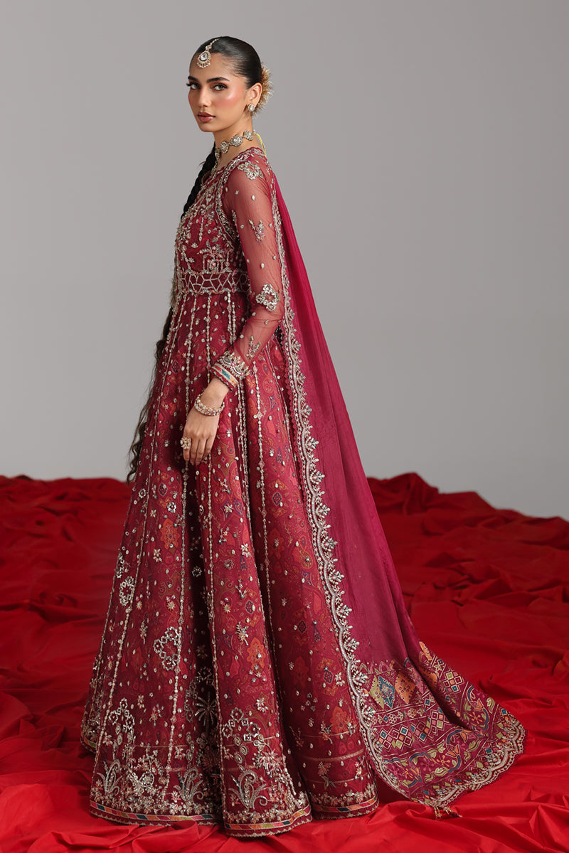 Qalamkar Shadmaani Embroidered Net Unstitched 3Pc Suit RH-01 JAHAN