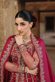 Qalamkar Shadmaani Embroidered Net Unstitched 3Pc Suit RH-01 JAHAN