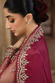 Qalamkar Shadmaani Embroidered Net Unstitched 3Pc Suit RH-01 JAHAN