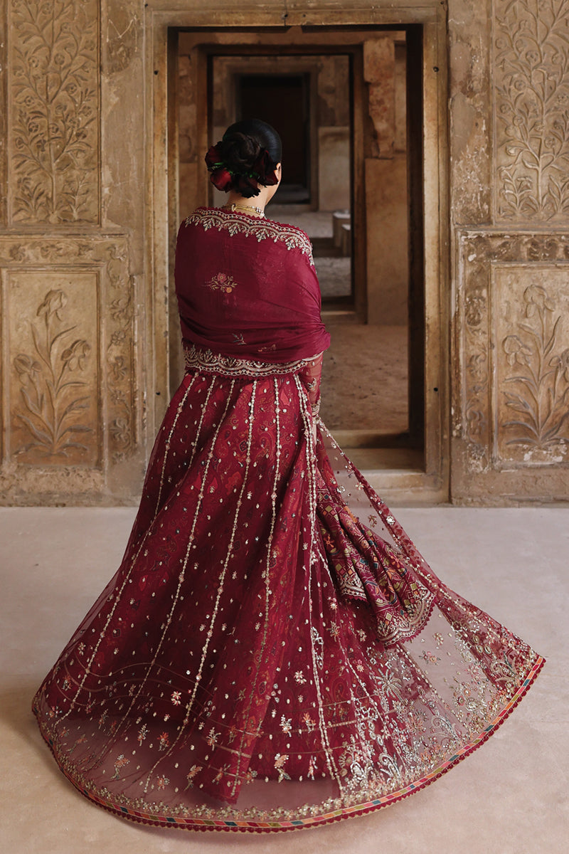 Qalamkar Shadmaani Embroidered Net Unstitched 3Pc Suit RH-01 JAHAN