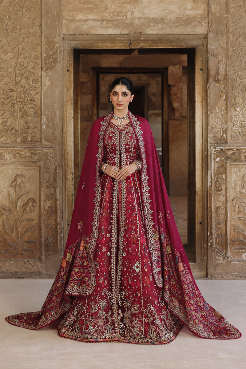 Qalamkar Shadmaani Embroidered Net Unstitched 3Pc Suit RH-01 JAHAN