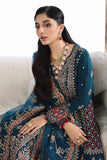 Qalamkar Shadmaani Embroidered Raw Silk Unstitched 3Pc Suit RH-02 NEELAM