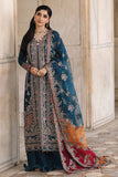 Qalamkar Shadmaani Embroidered Raw Silk Unstitched 3Pc Suit RH-02 NEELAM