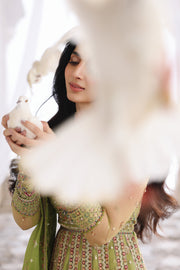 Qalamkar Shadmaani Embroidered Net Unstitched 3Pc Suit RH-03 GULNARA