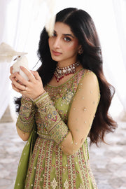Qalamkar Shadmaani Embroidered Net Unstitched 3Pc Suit RH-03 GULNARA