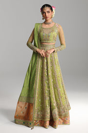 Qalamkar Shadmaani Embroidered Net Unstitched 3Pc Suit RH-03 GULNARA