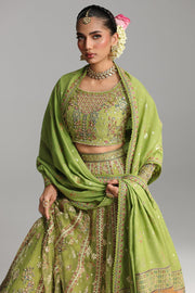 Qalamkar Shadmaani Embroidered Net Unstitched 3Pc Suit RH-03 GULNARA