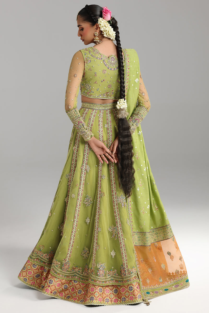 Qalamkar Shadmaani Embroidered Net Unstitched 3Pc Suit RH-03 GULNARA