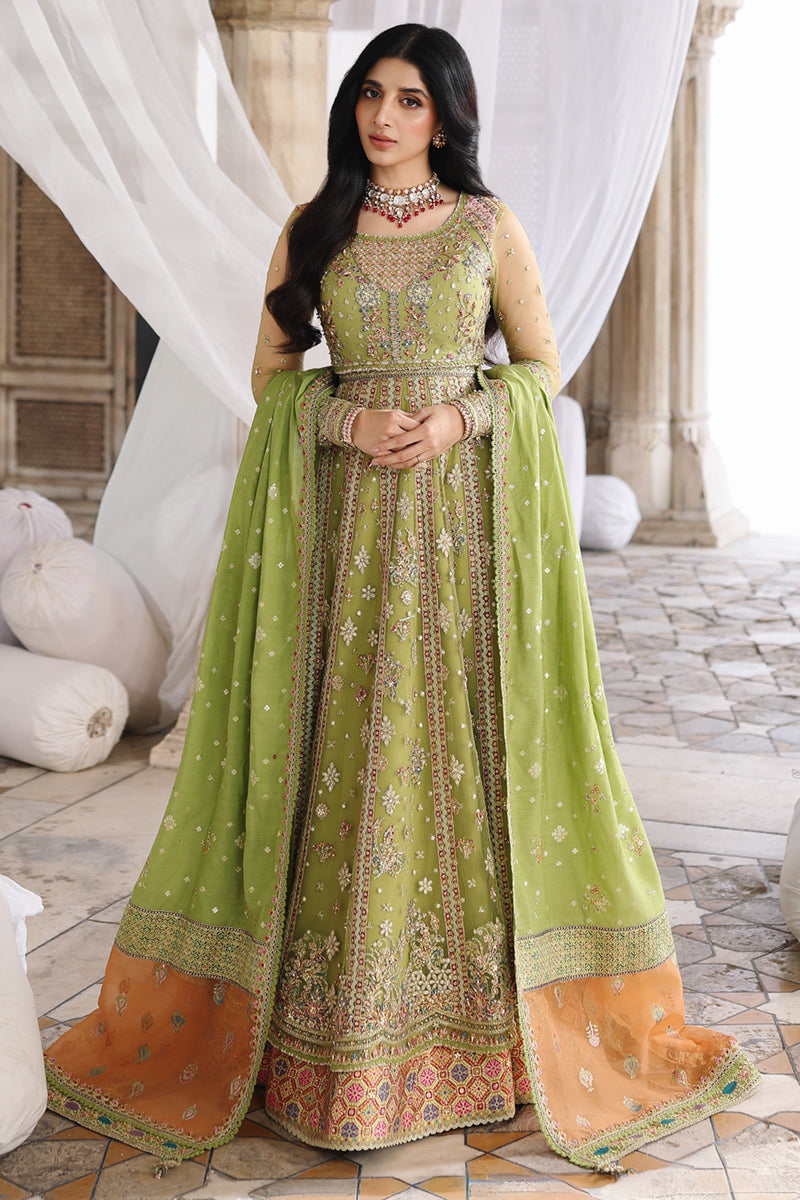 Qalamkar Shadmaani Embroidered Net Unstitched 3Pc Suit RH-03 GULNARA