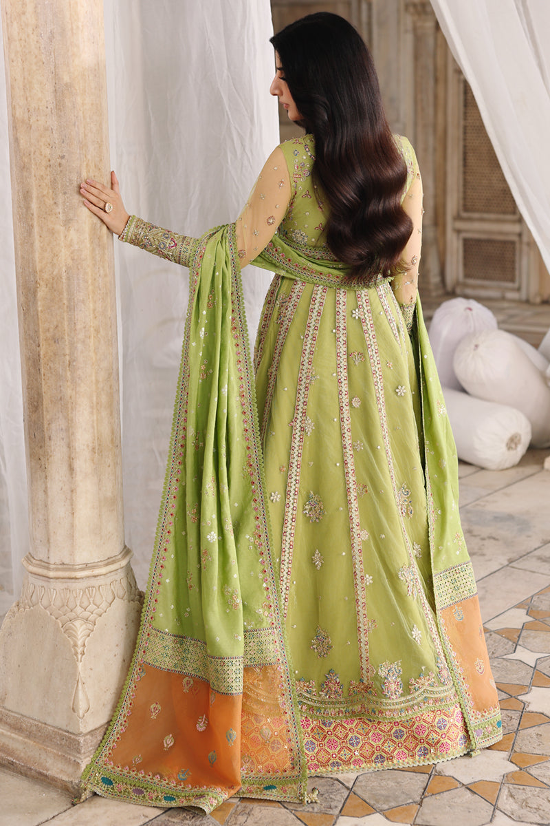 Qalamkar Shadmaani Embroidered Net Unstitched 3Pc Suit RH-03 GULNARA