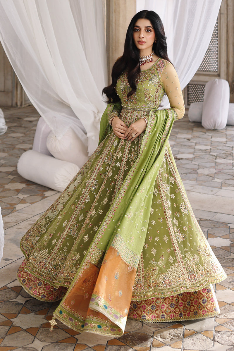 Qalamkar Shadmaani Embroidered Net Unstitched 3Pc Suit RH-03 GULNARA