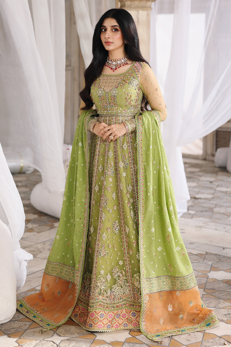 Qalamkar Shadmaani Embroidered Net Unstitched 3Pc Suit RH-03 GULNARA