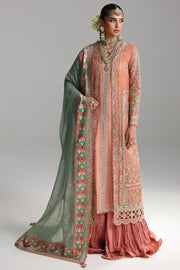 Qalamkar Shadmaani Embroidered Organza Unstitched 3Pc Suit RH-04 ZEHRA