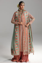 Qalamkar Shadmaani Embroidered Organza Unstitched 3Pc Suit RH-04 ZEHRA