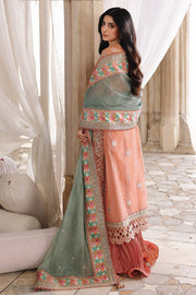 Qalamkar Shadmaani Embroidered Organza Unstitched 3Pc Suit RH-04 ZEHRA