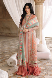 Qalamkar Shadmaani Embroidered Organza Unstitched 3Pc Suit RH-04 ZEHRA