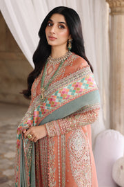 Qalamkar Shadmaani Embroidered Organza Unstitched 3Pc Suit RH-04 ZEHRA