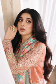 Qalamkar Shadmaani Embroidered Organza Unstitched 3Pc Suit RH-04 ZEHRA
