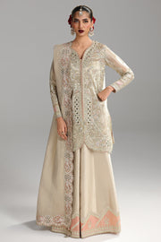 Qalamkar Shadmaani Embroidered Zari Tissue Unstitched 3Pc Suit RH-07 AMEERA