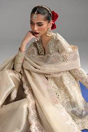 Qalamkar Shadmaani Embroidered Zari Tissue Unstitched 3Pc Suit RH-07 AMEERA