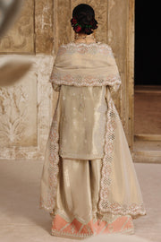 Qalamkar Shadmaani Embroidered Zari Tissue Unstitched 3Pc Suit RH-07 AMEERA
