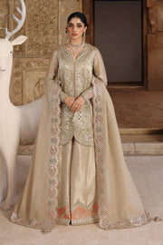 Qalamkar Shadmaani Embroidered Zari Tissue Unstitched 3Pc Suit RH-07 AMEERA