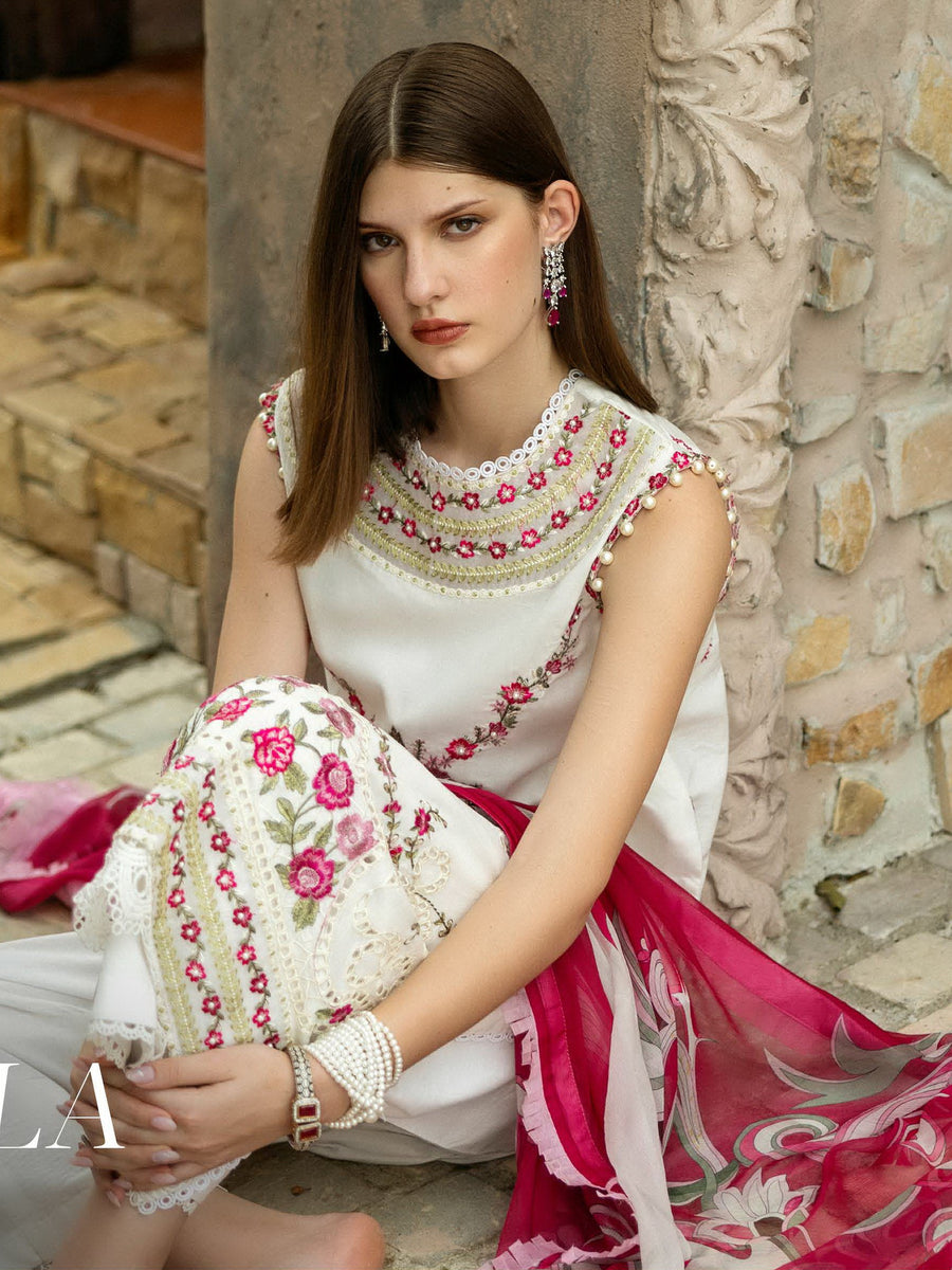 Roheenaz Flanerie Embroidered Lawn Unstitched 3Pc Suit RNZ-01B MICHELA