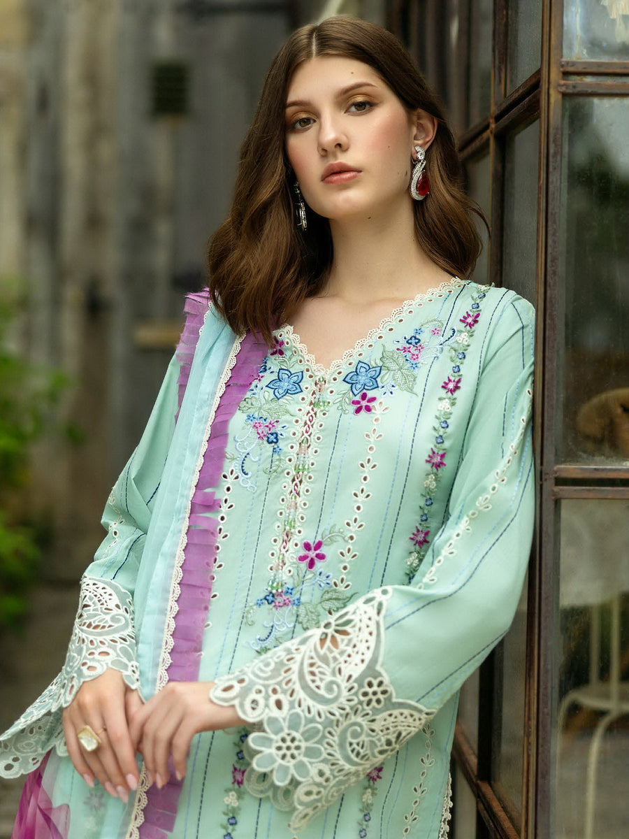 Roheenaz Flanerie Embroidered Lawn Unstitched 3Pc Suit RNZ-02A AURINDA