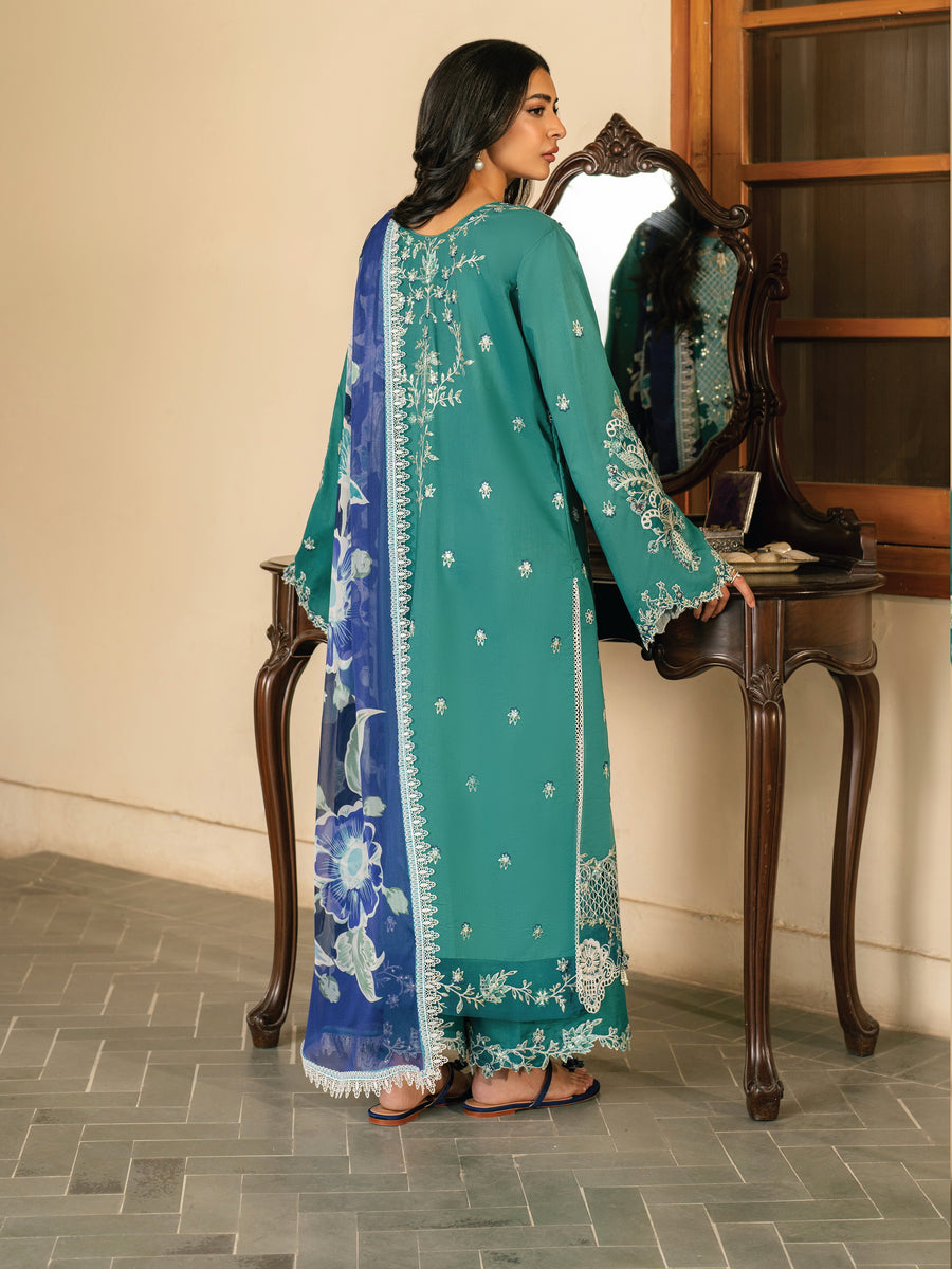 Roheenaz Aashiyana Embroidered Lawn Unstitched 3Pc Suit RNZ-02A Abeer