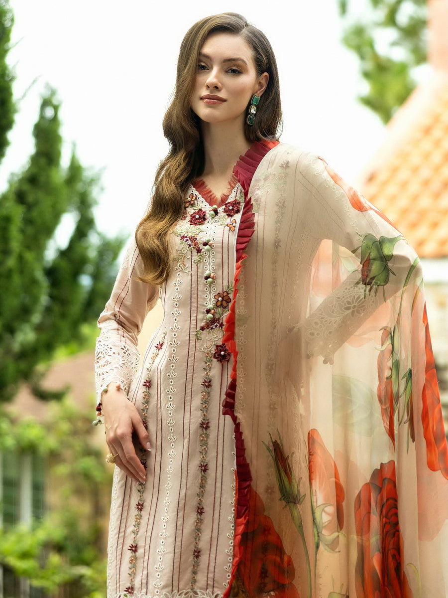 Roheenaz Flanerie Embroidered Lawn Unstitched 3Pc Suit RNZ-02B SOPHIE