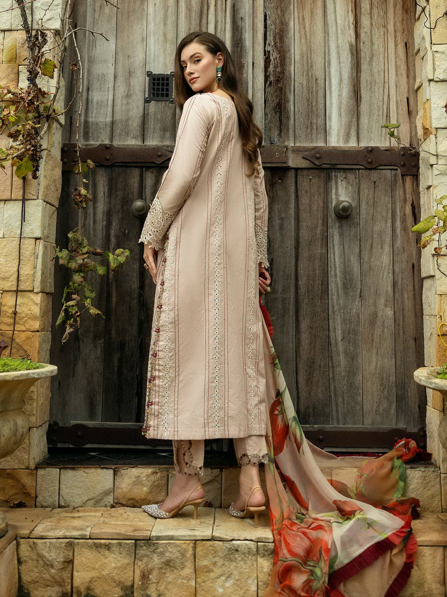Roheenaz Flanerie Embroidered Lawn Unstitched 3Pc Suit RNZ-02B SOPHIE