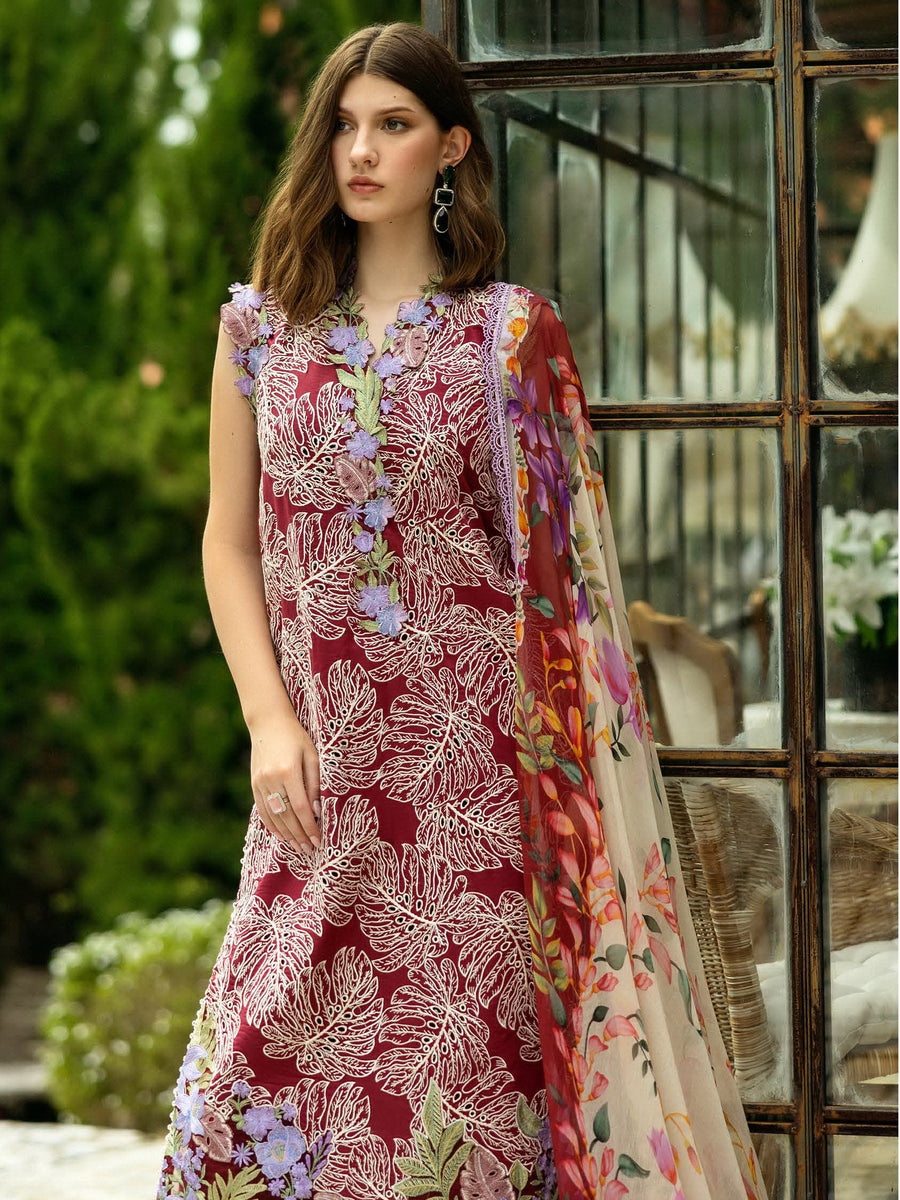 Roheenaz Flanerie Embroidered Lawn Unstitched 3Pc Suit RNZ-03A GABRIELLA