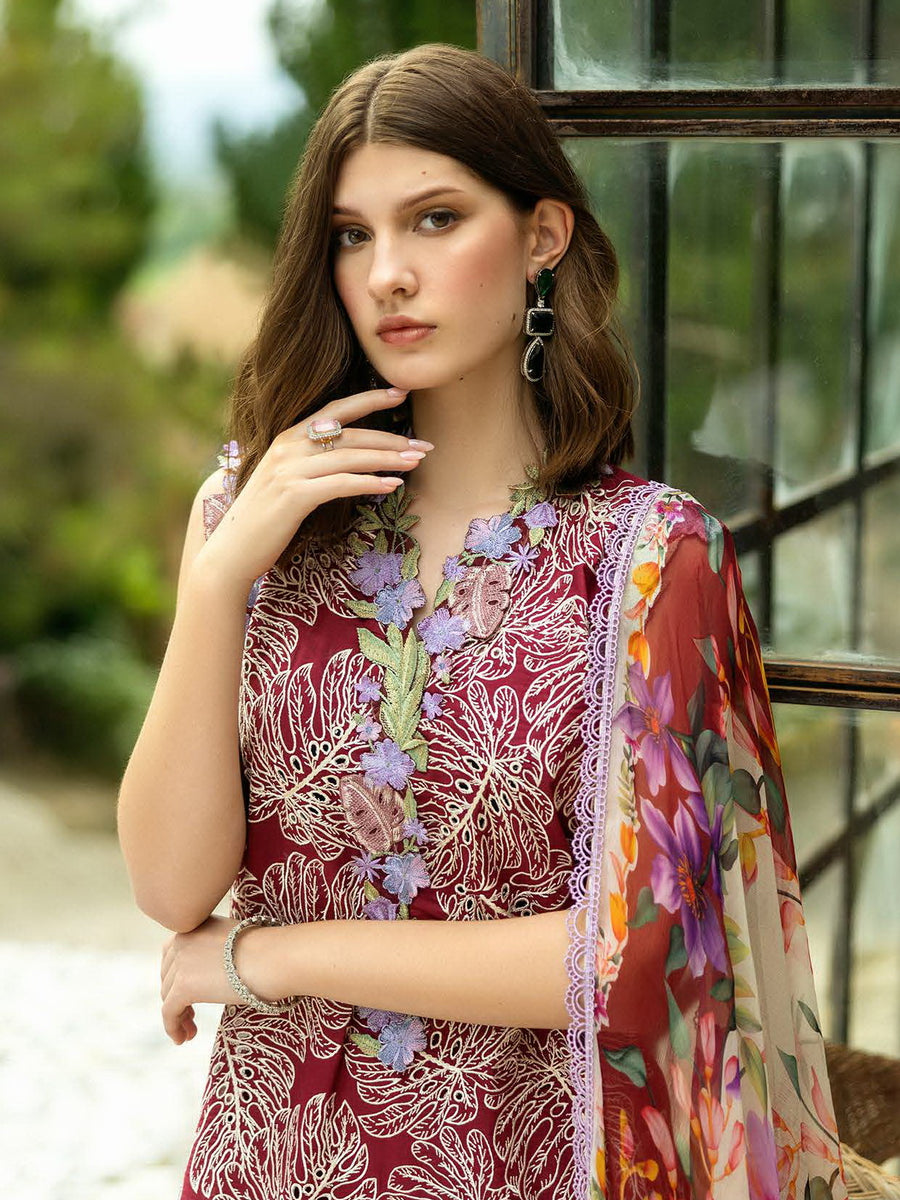 Roheenaz Flanerie Embroidered Lawn Unstitched 3Pc Suit RNZ-03A GABRIELLA