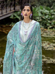 Roheenaz Dahlia Embroidered Lawn Unstitched 3Pc Suit RNZ-05A Gardenia