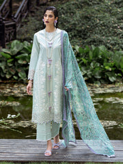Roheenaz Dahlia Embroidered Lawn Unstitched 3Pc Suit RNZ-05A Gardenia
