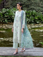 Roheenaz Dahlia Embroidered Lawn Unstitched 3Pc Suit RNZ-05A Gardenia